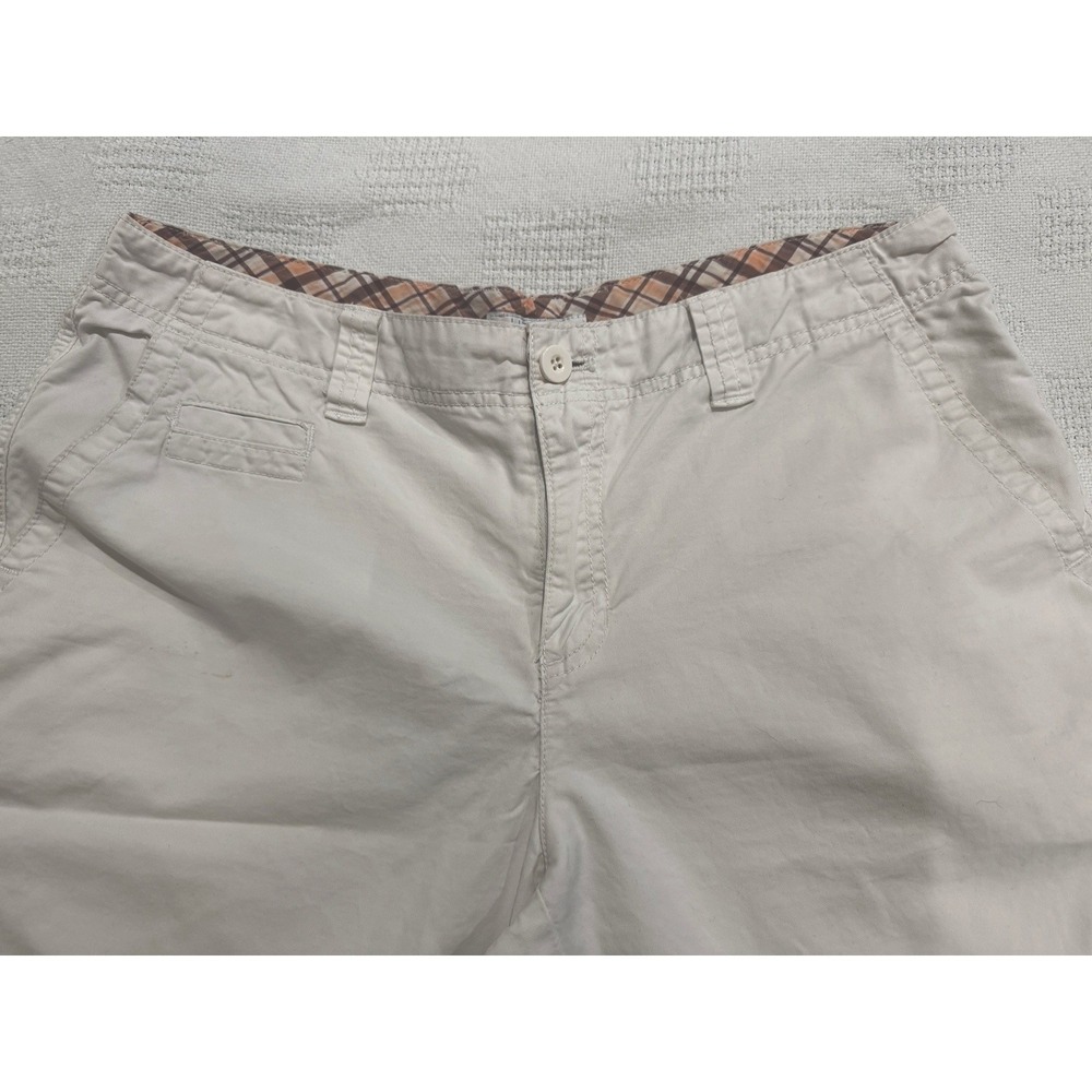 Liz Claiborne Lizwear Women's White Cotton Bermuda Shorts Size 10‎